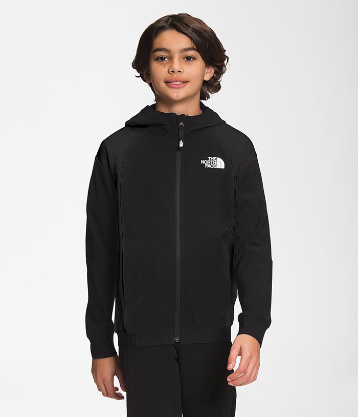 Casaca The North Face Niño Tekware® Full Cremallera Sudadera Con Capucha Negras - Peru 17458FBET